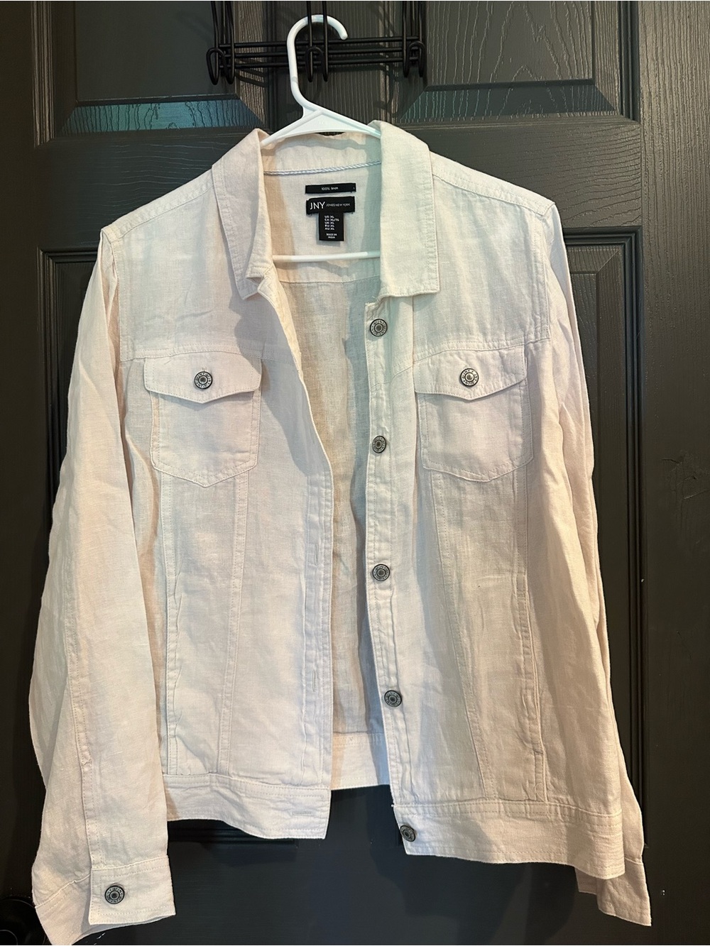 Jones New York linen trucker jacket